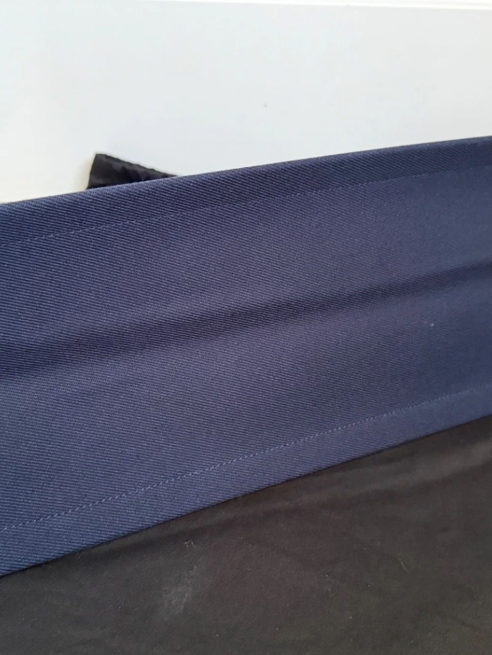Saint Laurent YSL Rive Gauche Navy Black Canvas Logo Leather Tote Bag